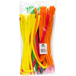 COLORIFIC PIPE CLEANER STEMS 300 X 12MM ASSORTED PACK 100