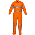 PRIME MOVER MF922 PRIMETECH COTTON COVERALL FLAME RETARDANT WITH REFLECTIVE TAPE ORANGE 79L