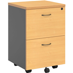 RAPID WORKER MOBILE PEDESTAL 2DRAWER LOCKABLE 690 X 465 X 447MM BEECHIRONSTONE