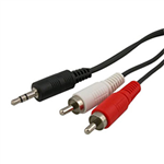 COMSOL AUDIO CABLE 35MM STEREO MALE TO 2 X RCA MALE 10M