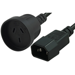 COMSOL UPS POWER CABLE IECC14 PLUG TO 3PIN SOCKET 15M BLACK