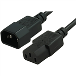 COMSOL POWER EXTENSION CABLE IECC13 FEMALE TO IECC14 MALE 1M BLACK