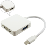 COMSOL MINI DISPLAYPORT ADAPTER MALE TO VGA  DVI  HDMI 200MM WHITE