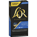 LOR ESPRESSO NESPRESSO COMPATIBLE COFFEE CAPSULES RISTRETTO DECAF PACK 10