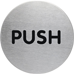 DURABLE PICTOGRAM SIGN PUSH 65MM STAINLESS STEEL