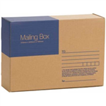 CUMBERLAND MAILING BOX PRINTED ADDRESS FIELDS 310 X 225 X 102MM BROWN