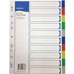 INITIATIVE DIVIDERS PP 10 TAB A4 ASSORTED COLOURS