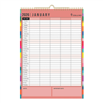 COLLINS EDGE RAINBOW WALL CALENDAR EDFC135 MONTH TO VIEW A3