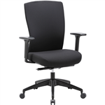 BURO MENTOR UPHOLSTERED CHAIR NYLON BASE ARMS BLACK