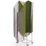 BURO ENVY AND MAXIM CHAIR TROLLEY SILVER