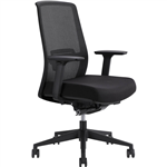 DAL JIRRA SIDE CONTROL SYNCHRO HIGH MESH BACK ARMS BLACK BACK AND SEAT