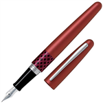 PILOT MR3 FOUNTAIN PEN RED WAVE MEDIUM NIB BLACK