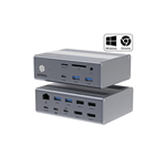 COMSOL USBC DUAL MONITO 16 PORT DOCKING STATION GREY