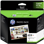 HP 3JR59A 63 INK CARTRIDGE PHOTO COLOUR VALUE PACK