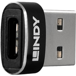 LINDY 41884 ADAPTER USBA 20 MALE TO USBC FEMALE BLACK