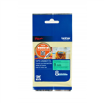 BROTHER M721 NON LAMINATED LABELLING TAPE 9MM BLACK ON GREEN