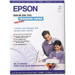 EPSON IRONON TRANSFERS PAPER A4 124GSM WHITE PACK 10