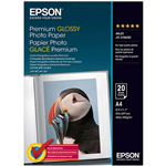 EPSON S041287 PREMIUM GLOSSY PHOTO PAPER A4 WHITE PACK 20