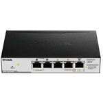 DLINK DGS110005PD SMART SWITCH 5 PORT GIGABIT MANAGED WITH POE EXTENDER BLACK SILVER