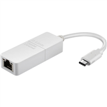 DLINK DUBE130 USBC TO GIGABIT ETHERNET ADAPTER WHITE