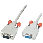 LINDY 31518 DB9 SERIAL EXTENSION CABLE MALE TO FEMALE 500MM WHITE