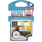 DYMO 1978364 D1 DURABLE LABEL CASSETTE TAPE 12MM X 55M BLACK ON WHITE
