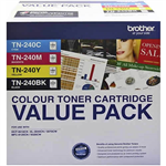 BROTHER TN240 TONER CARTRIDGE VALUE PACK BLACKCYANMAGENTAYELLOW