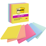 POSTIT 6545SSJOY SUPER STICKY NOTES 76 X 76MM SUMMER JOY PACK 5