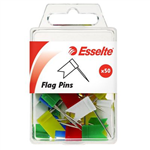 ESSELTE FLAG PINS ASSORTED PACK 50