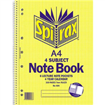 SPIRAX 606 4SUBJECT NOTEBOOK SPIRAL BOUND 320 PAGE A4