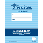 WRITER EXERCISE BOOK FEINT RULED 8MM 60GSM 128 PAGE 225 X 175MM