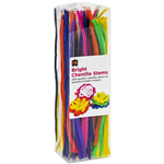 EDUCATIONAL COLOURS CHENILLE STEMS 300MM BRIGHT ASSORTED PACK 200