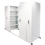 APC EZISLIDE AISLE SAVER 4 BAY 5 SHELVES 2750 X 2175 X 1200 X 400MM WHITE