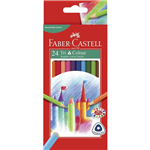 FABERCASTELL TRIANGULAR COLOUR PENCILS ASSORTED PACK 24