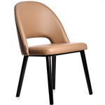 DURAFURN SEMIFREDDO CHAIR BLACK LEG TAUPE VINYL SEAT