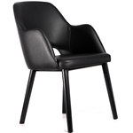 DURAFURN SORBET ARM CHAIR BLACK LEGS BLACK VINYL SEAT