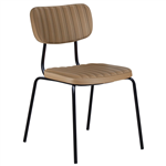 DURAFURN TIRAMISU CHAIR BLACK FRAME TAUPE VINYL