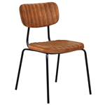 DURAFURN TIRAMISU CHAIR BLACK FRAME TAN FABRIC