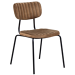 DURAFURN TIRAMISU CHAIR BLACK FRAME MOCHA FABRIC