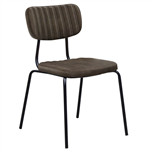 DURAFURN TIRAMISU CHAIR BLACK FRAME CHARCOAL FABRIC