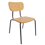 DURAFURN TIRAMISU CHAIR BLACK FRAME OAK PLY