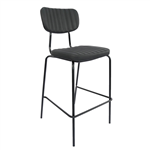 DURAFURN TIRAMISU BARSTOOL BLACK FRAME BLACK VINYL