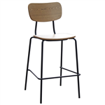 DURAFURN TIRAMISU BARSTOOL BLACK FRAME OAK PLY