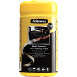 FELLOWES SURFACE CLEANING WIPES TUB 100