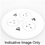 RAPIDLINE BLINKY 3GPO 3USB 3PIN LEAD WHITE