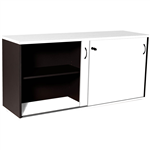 RAPID WORKER SLIDING DOOR CREDENZA 1200 X 450MM WHITEIRONSTONE