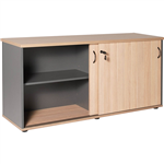 RAPID WORKER SLIDING DOOR CREDENZA 1800 X 450MM OAKIRONSTONE