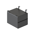 RAPIDLINE DELUXE INFINITY 2 DRAWER HANGING PEDESTAL BLACK MELAMINE FRONTS AND BLACK PC FRAME