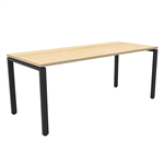 RAPIDLINE DELUXE PROFILE STEEL FRAME TABLE 1200 X 600MM NATURAL OAKBLACK