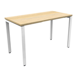 RAPIDLINE DELUXE PROFILE STEEL FRAME TABLE 1200 X 600MM NATURAL OAKWHITE